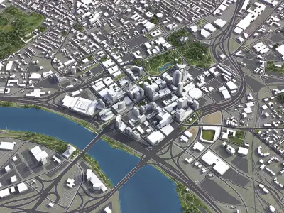 Hartford Low-poly 3D model