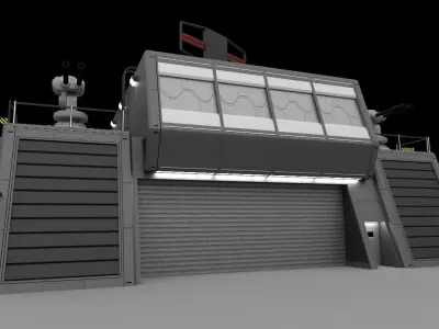 Futuristic Military Command Bunker 3D model