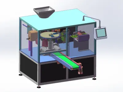 Open bag filling and packing machine 3D model