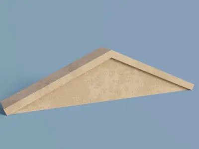 Antique Temple Roof Low-poly 3D model