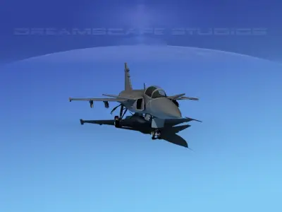 SAAB S39 Gripen Fighter V01 3D model