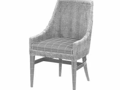 Palecek vincent side chair 3d model 3D model