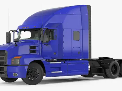 Semi Truck Generic Rigged 3D model
