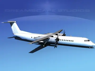 Dehaviland DHC-8 400 Unmarked 3 3D model