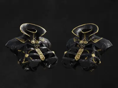 Wizzard Suit Character Game Asset Low-poly 3D model