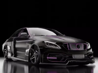 Mercede-Benz C63 Amg custom bodykit by NISTARR 3D model
