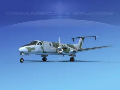 Beechcraft C-12J Huron EAF 3D model