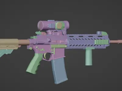 MPT-55 With Aselsan A950 Low-poly 3D model