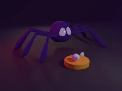 spider Low-poly 3D model