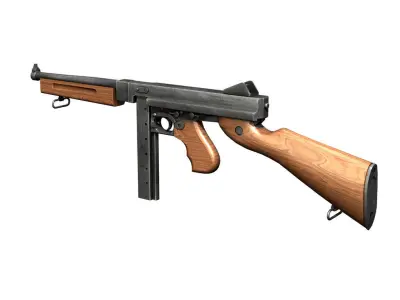 Thompson M1A1 Submachine Gun 3D model