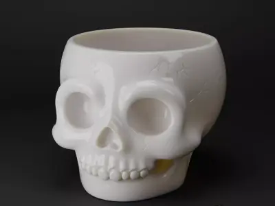 Cute Skull Planter - Gothic Skull Plant Pot 3D print model