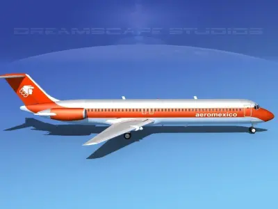 Douglas DC-9-50 Aero Mexico 3D model