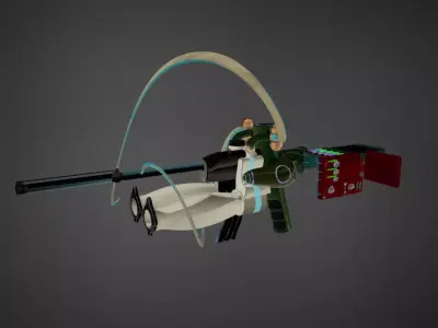 Sci-Fi Energy Rifle  Low-poly 3D model