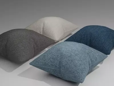 solid cushion set Free 3D model