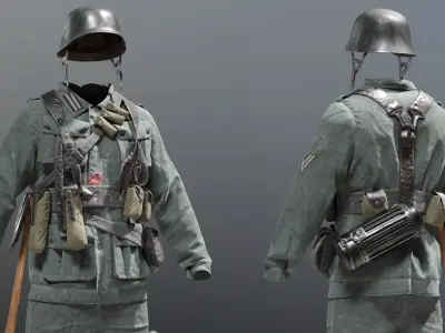 SOLDIER WWII Germany 3D model