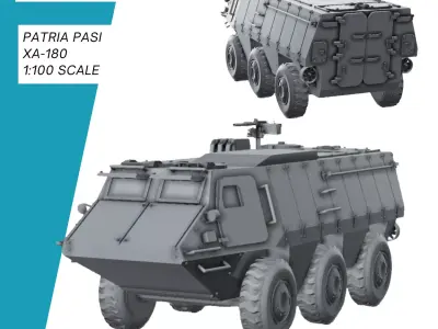 Patria Pasi XA-180 3D print model