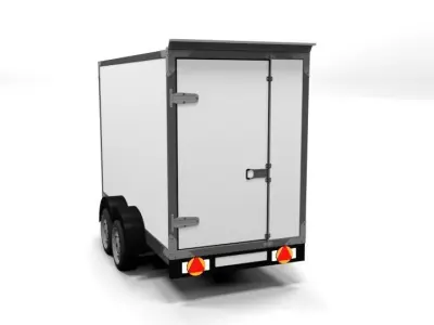 CAR TRAILER 2 LOWPOLY Low-poly 3D model