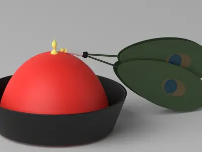 Chinese Qing Dynasty Official Hat 3D model