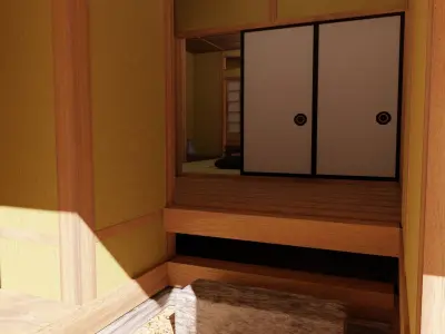 Japanese standard house in early 20 century 3D model