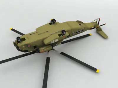Sikorsky CH-53G Helicopter HEER Low-poly 3D model