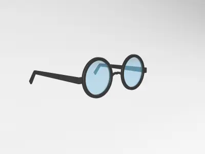Cartoon Glasses v1 001 Low-poly 3D model