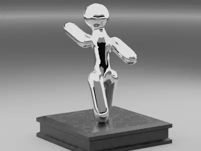 PBR Little Statue 3d Model Free low-poly 3D model