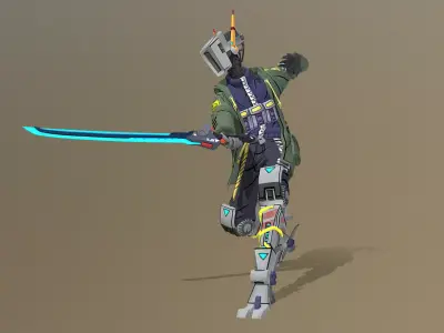 CYBORG  Police Robot Double Slash 3D model