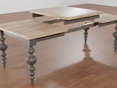 The 1517 Extension Dining Table by Path Design Free 3D model