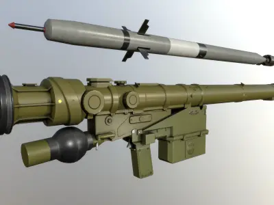 MANPADS Verba Low-poly 3D model