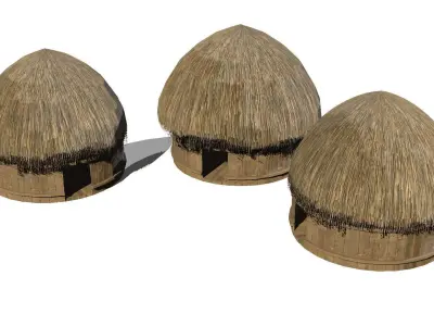 Rumah Honai - Papua Low-poly 3D model