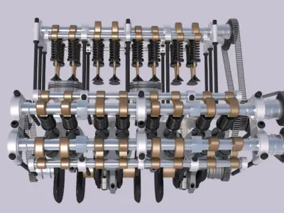engine piston 3D model