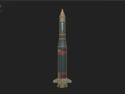 EVA N2 missile Nuclear Bomb Low-poly 3D model