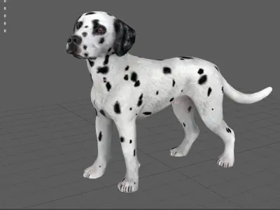DALMATIAN dog Low-poly 3D model