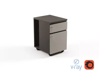 Modern Office Low Side Cabinet File For Staff  Free 3D model
