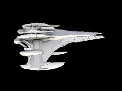 Star Trek - JemHadar Battleship - 3D Printable Model 3D print model
