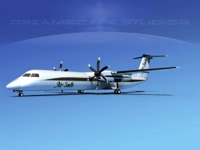 Dehaviland DHC-8 400 Air South 3D model