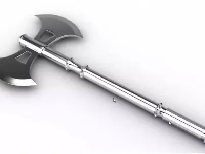 Double Bit Axe Low-poly 3D model