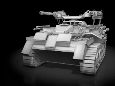 Tank 2025 Low-poly 3D model