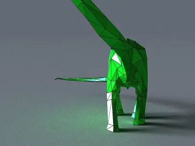 low-poly 3D printer model barosaur Low-poly 3D model 3D model