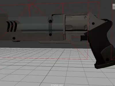 Vanguard Revolver Sci-Fi Hand Cannon Free low-poly 3D model