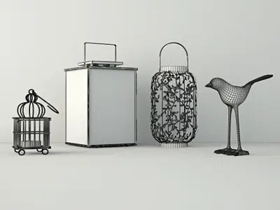 Lanterns and tealights by ZARA HOME 3D model