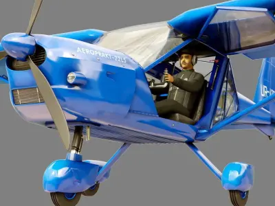 A22LS Aeroprakt Low-poly 3D model