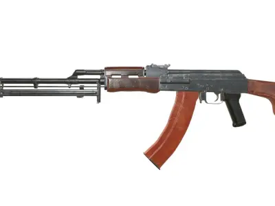 RPK-74 ak - rifle Low-poly 3D model