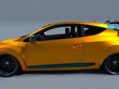 Renault Megane RS wide-body by Kaiser Design Free 3D model