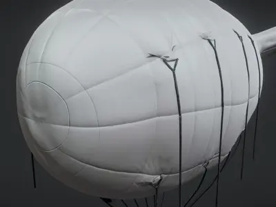 Barrage Balloon WW2  3D model