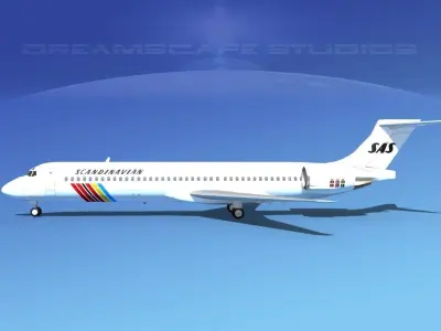 McDonnell Douglas MD-87 SAS 2 3D model