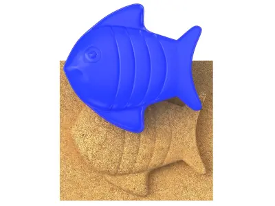 Detailed Fish Sand Toy 3D model