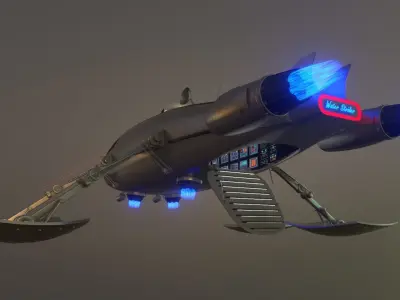 Spaceship Water Strider Cinematic 3D model