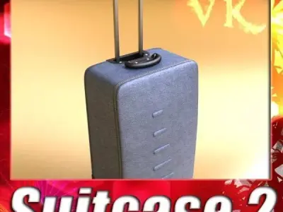 Rolling Suitcase 02 High Detail 3D model
