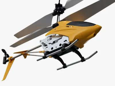  Mini remote-controlled helicopter 3D model